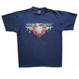 Vintage Y2K Eagle Phoenix Checkerboard Harley Davidson Motorcycles 2001 Mancuso